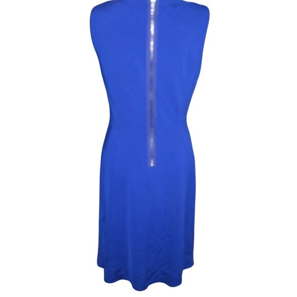 ELIE TAHARI Cobalt Blue Marley Silk Sheath Dress sz 6 MSRP $348 Gorgeous dress! - Picture 4 of 8
